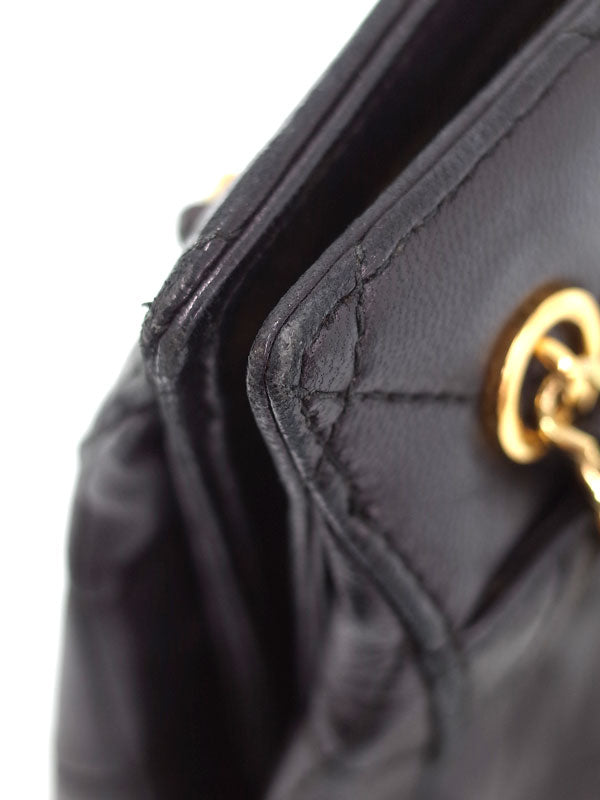 Chanel Matelasse Chain Shoulder Bag Black