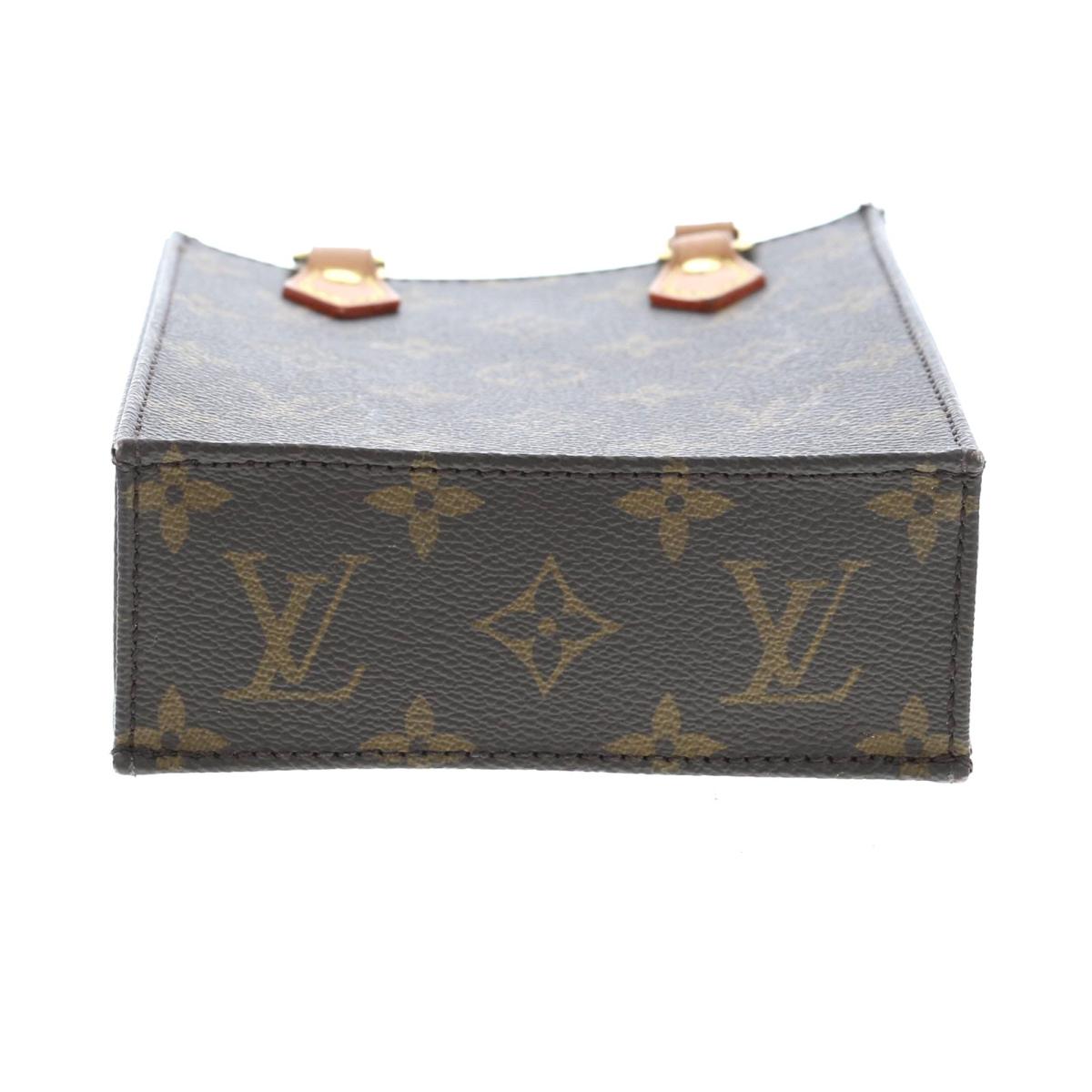 Louis Vuitton Petite Sac Plat Shoulder Bag Monogram Brown