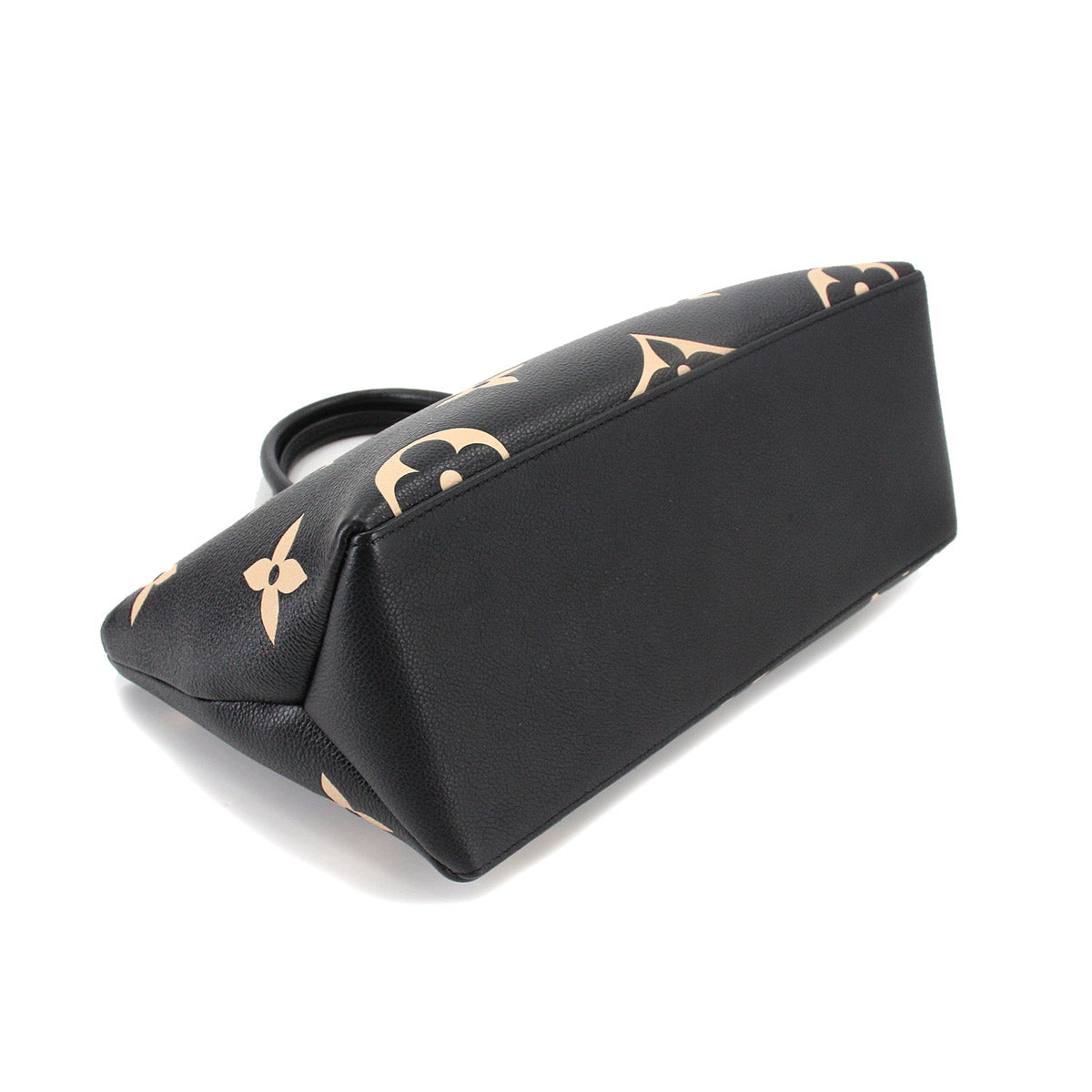 Louis Vuitton Bicolor Monogram Emplant Petit Palais PM Shoulder Bag Black Beige