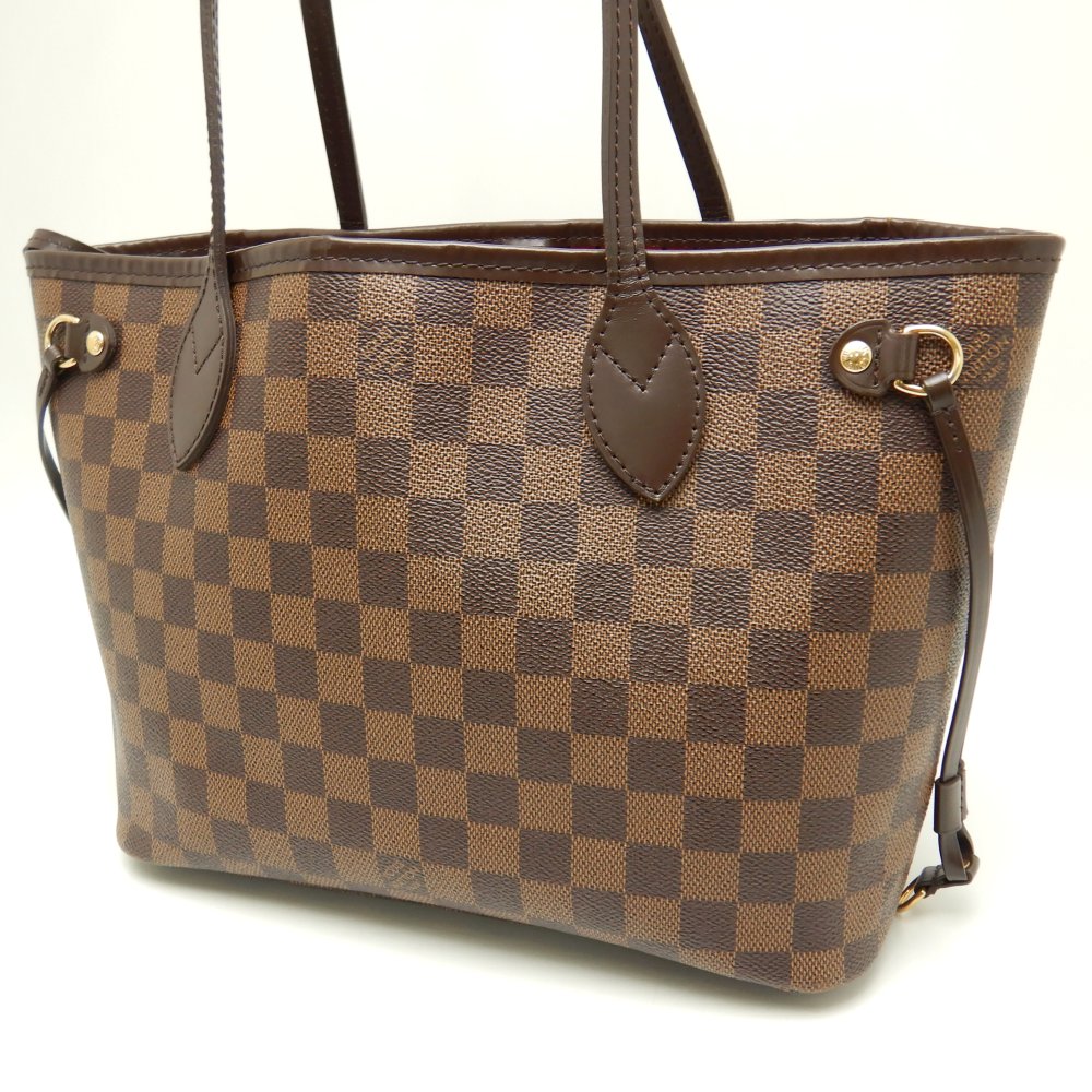 Louis Vuitton Damier Neverfull PM Ebene Tote Bag Brown