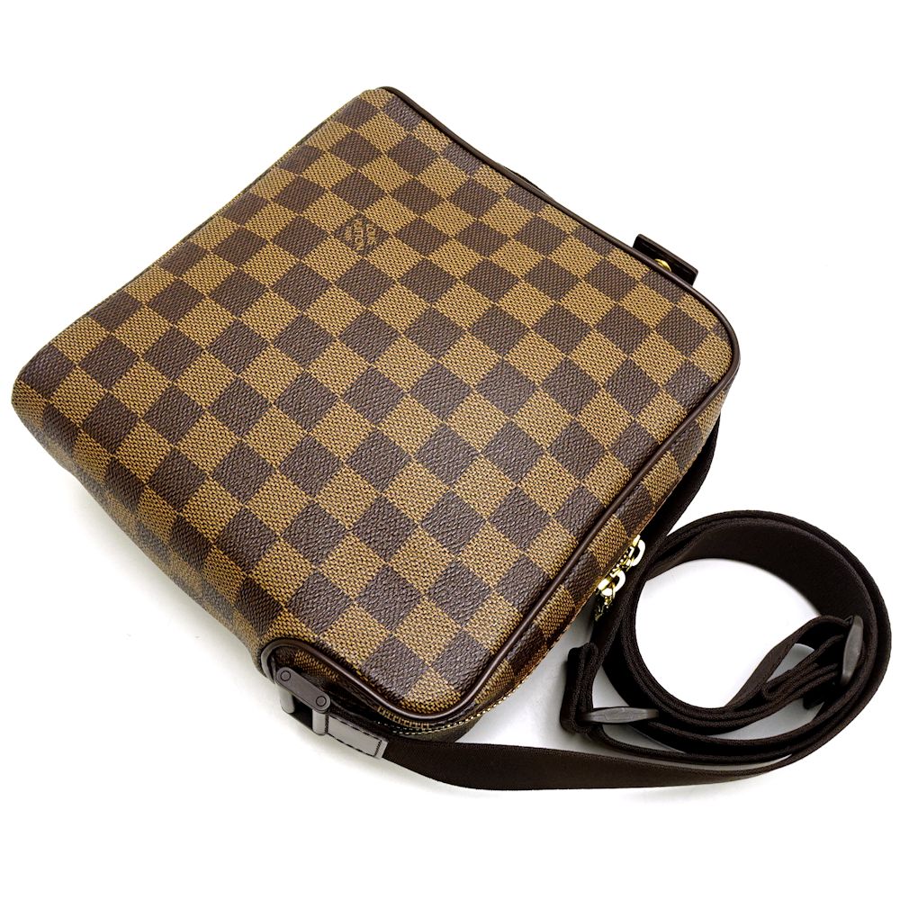 Louis Vuitton Damier Olaf PM Ebene diagonal shoulder brown