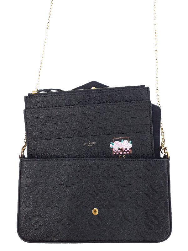 Louis Vuitton Monogram Implant Pochette Felicie 2way Bag