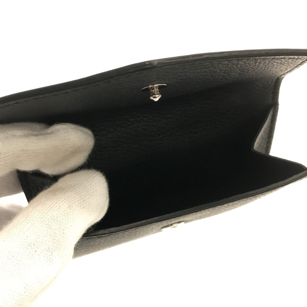 Louis Vuitton Portefeuille Lock Mini 3-fold Wallet Noir Calf Leather
