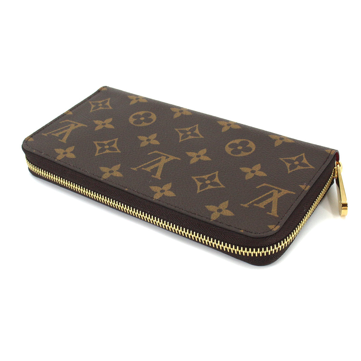 Louis Vuitton Monogram Zippy Wallet Round Zipper Long Wallet Fuchsia RFID Gold Hardware