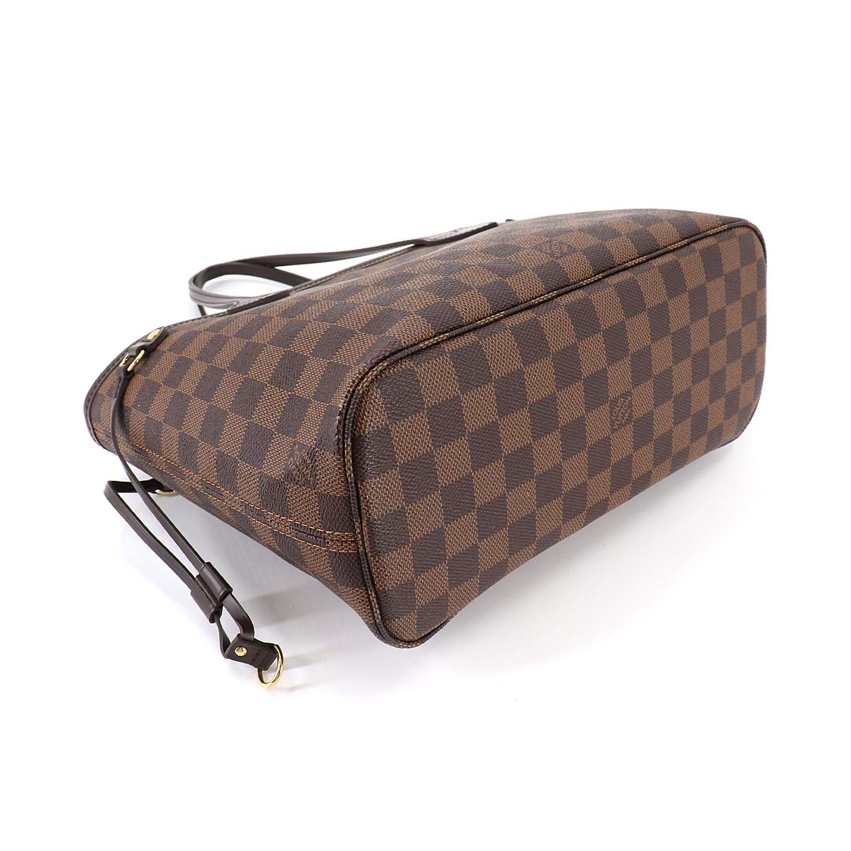 Louis Vuitton Damier Neverfull PM Tote Bag Ebene Brown Gold Hardware