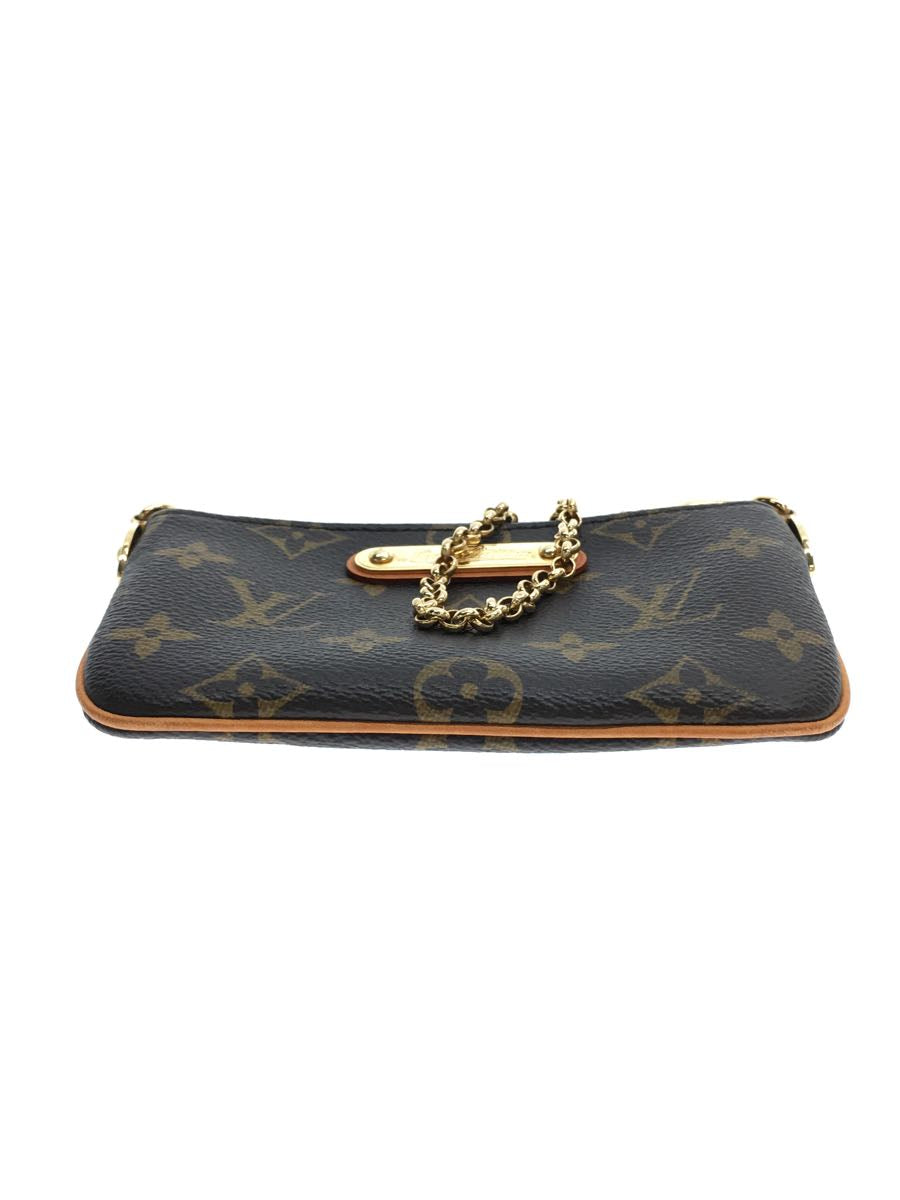 Louis Vuitton Pochette Chain Shoulder Bag Brown