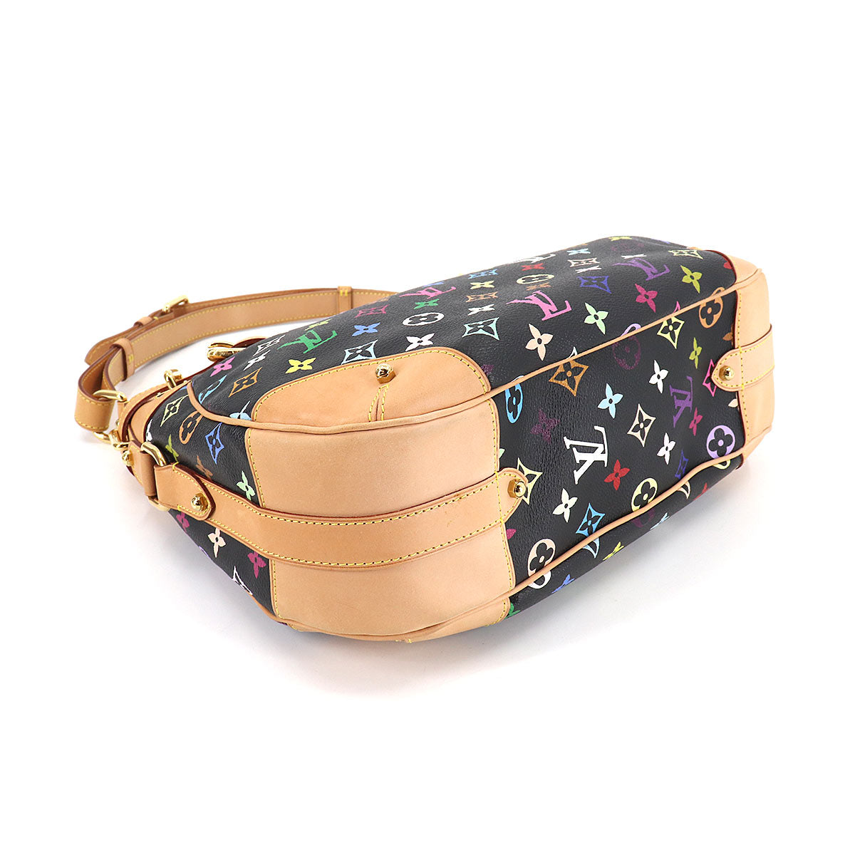 Louis Vuitton Monogram Multicolor Greta Noir Gold Hardware Black