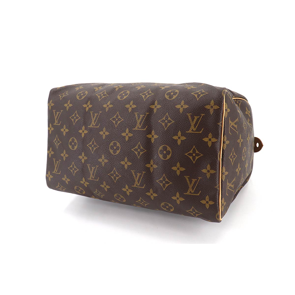 Louis Vuitton Monogram Speedy 30 HandBag Brown Gold Hardware