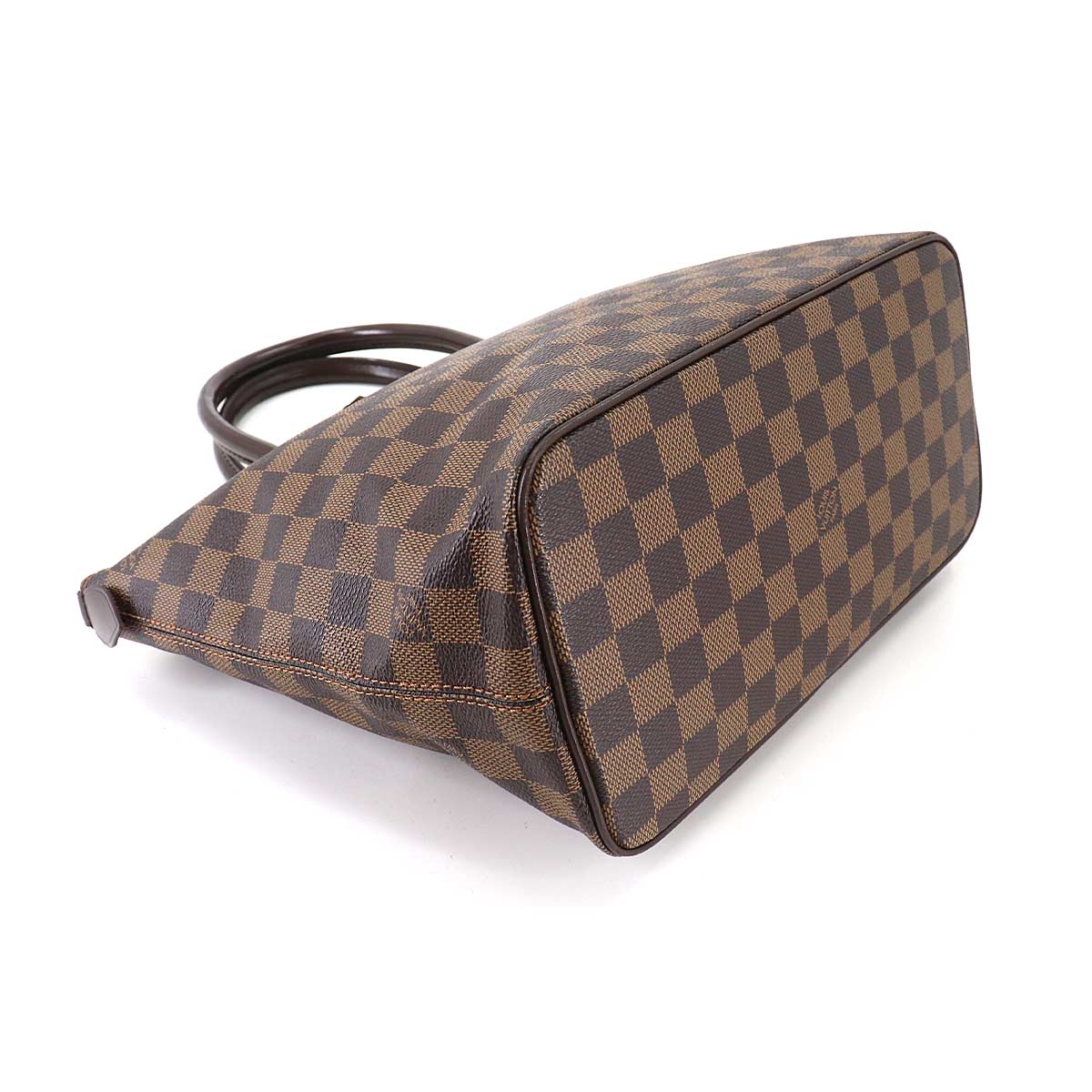 Louis Vuitton Damier Saleya PM Tote Bag Ebene Brown Gold Hardware