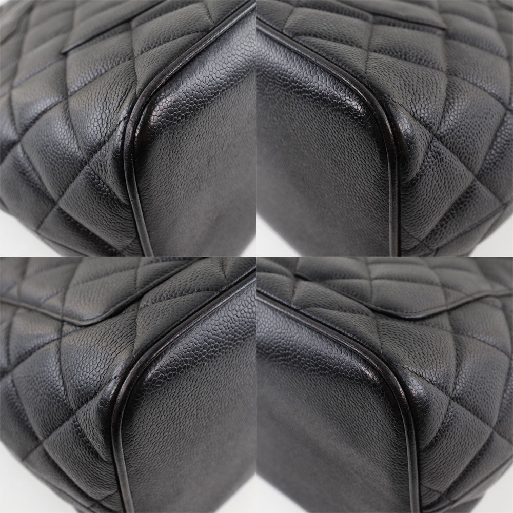 Chanel Reprint Tote Cocomark Matte Caviar Skin Black Handbag
