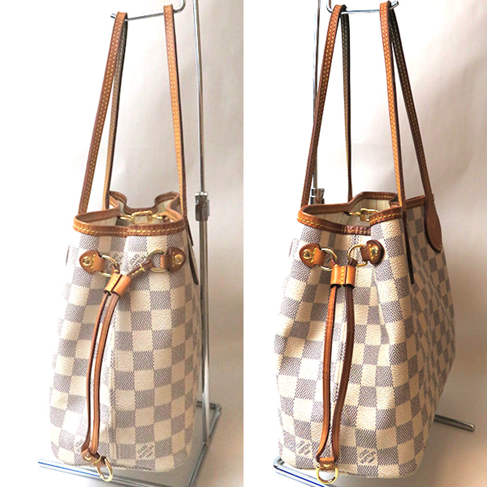 Louis Vuitton Neverfull PM Azure White Tote Bag