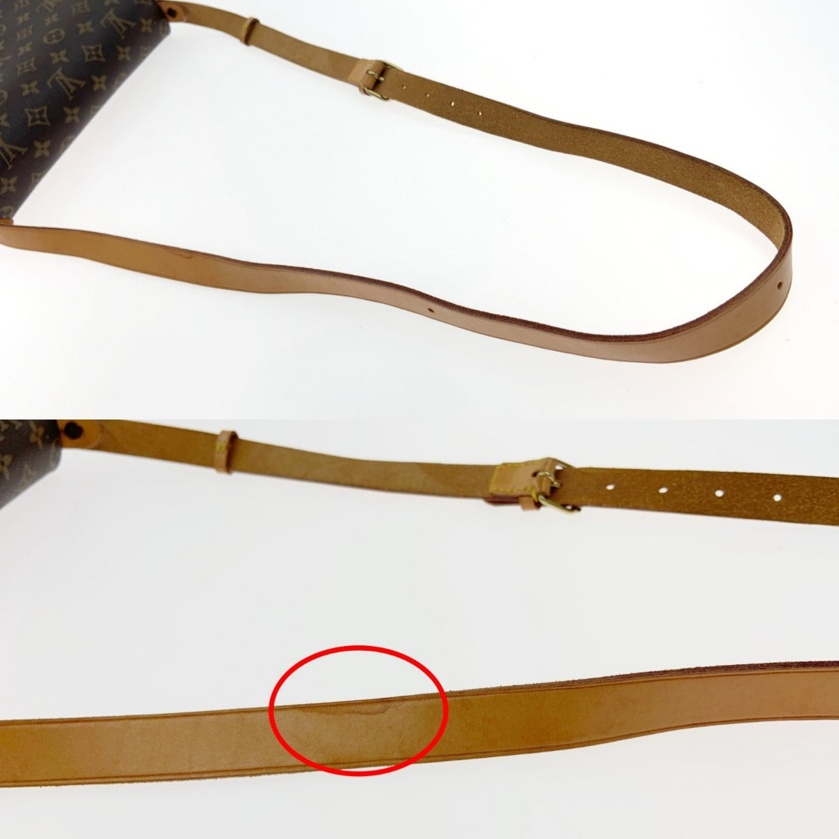 Louis Vuitton Monogram Cartesier Shoulder Bag Brown