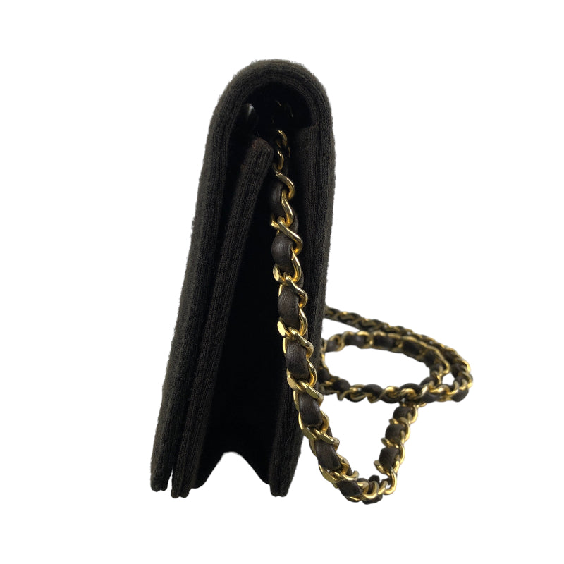 Chanel Matelasse Push Lock Chain Shoulder Brown
