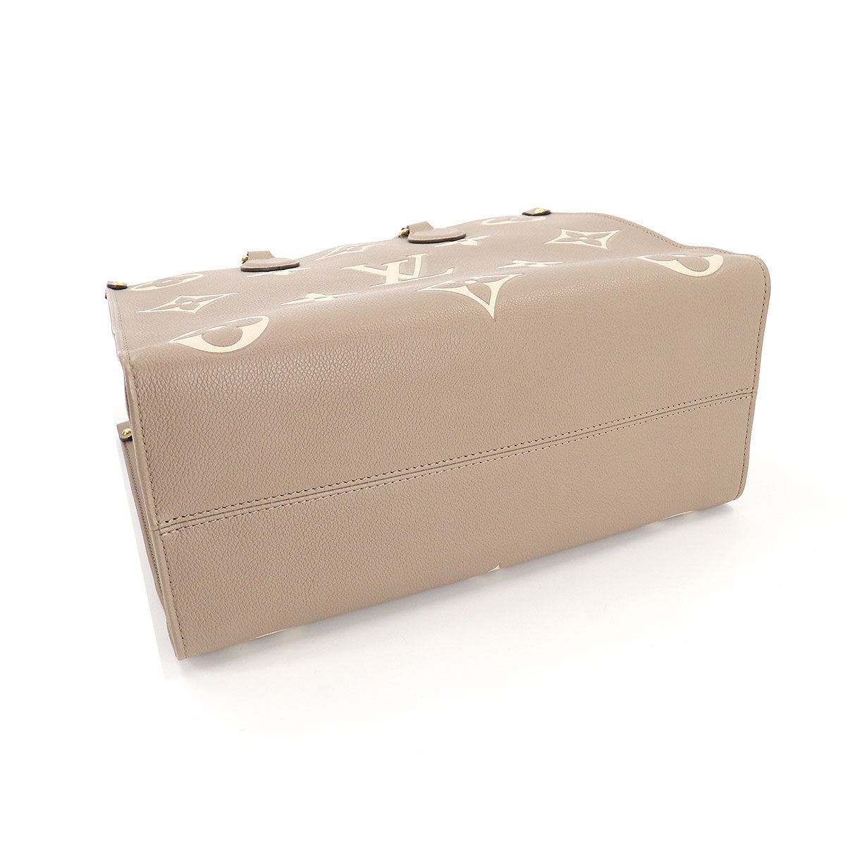 Louis Vuitton Bicolor Monogram Implant On The Go MM 2way Tote Shoulder Bag Tourtrail Creme