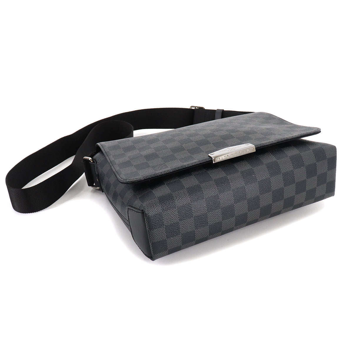 Louis Vuitton Damier Graphite District PM NV2 Shoulder Bag Black