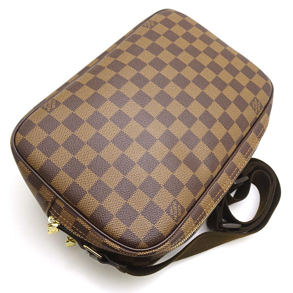 Louis Vuitton Damier Reporter PM Ebene Shoulder Bag Brown