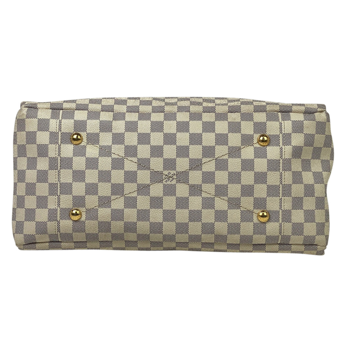 Louis Vuitton Galliera PM Tote Shoulder Bag Damier Azur White