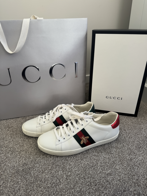 Gucci Womens Ace Trainer with Bee