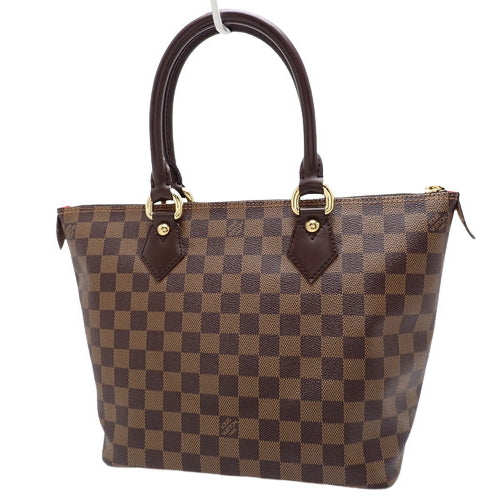 Louis Vuitton Damier Ebene Saleya PM Handbag Brown