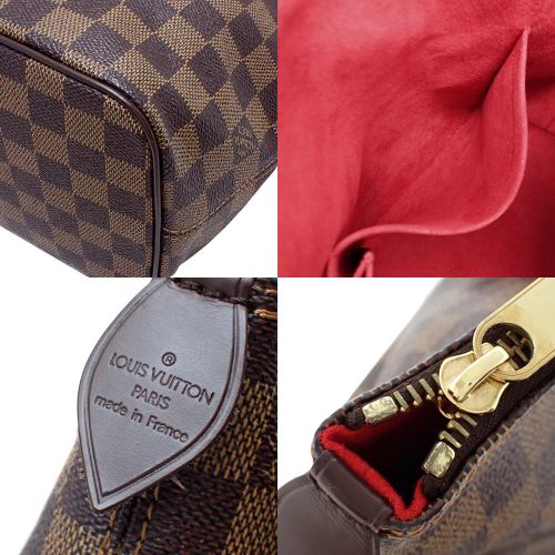 Louis Vuitton Damier Ebene Saleya PM Handbag Brown