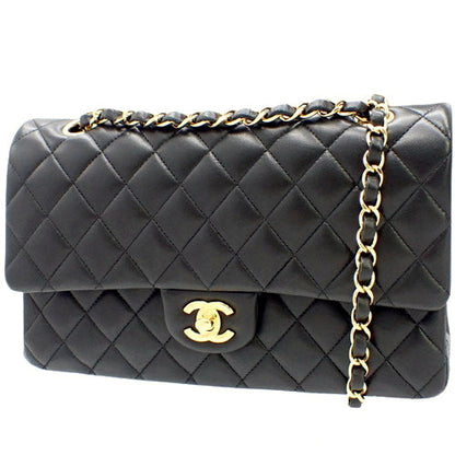 Chanel Cocomark W Flap Chain Shoulder Bag Black