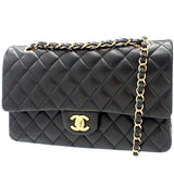 Chanel Cocomark W Flap Chain Shoulder Bag Black