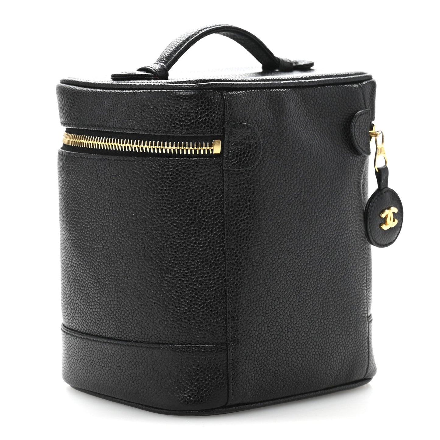 Amelia Caviar Vanity Cosmetic Case Black