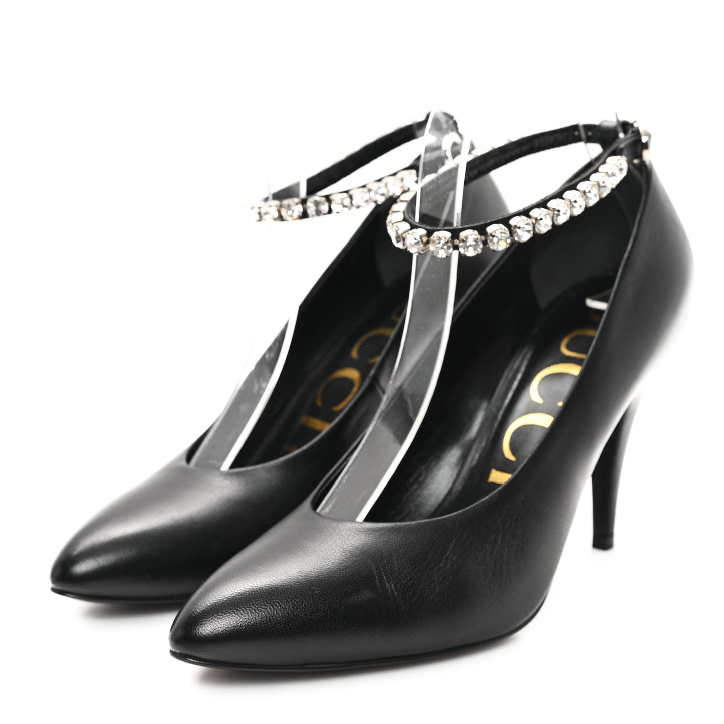 Amelia Malaga Kid Crystal Pumps 37 Black