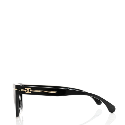 Amelia Acetate Square Sunglasses 5509-A Black
