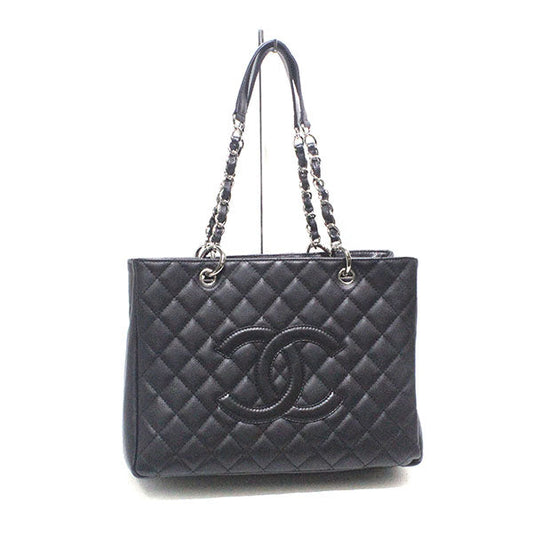 Chanel Caviar Skin Matelasse Chain Shoulder Bag Black