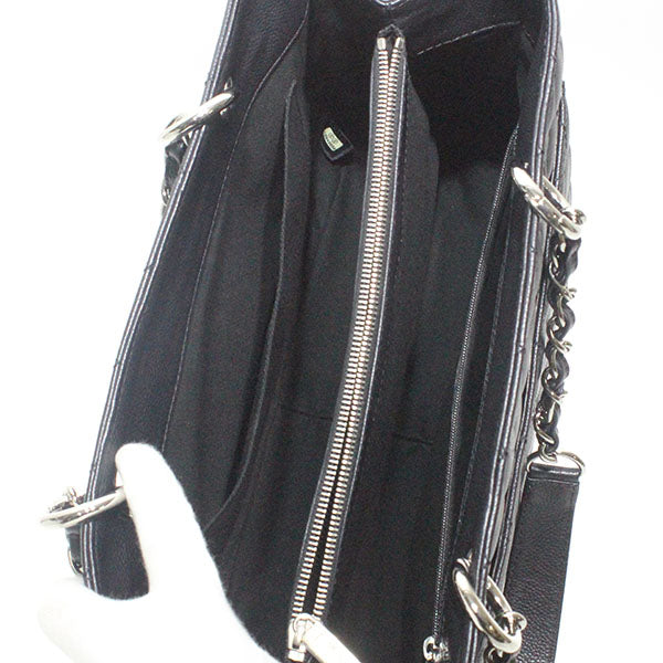 Chanel Caviar Skin Matelasse Chain Shoulder Bag Black