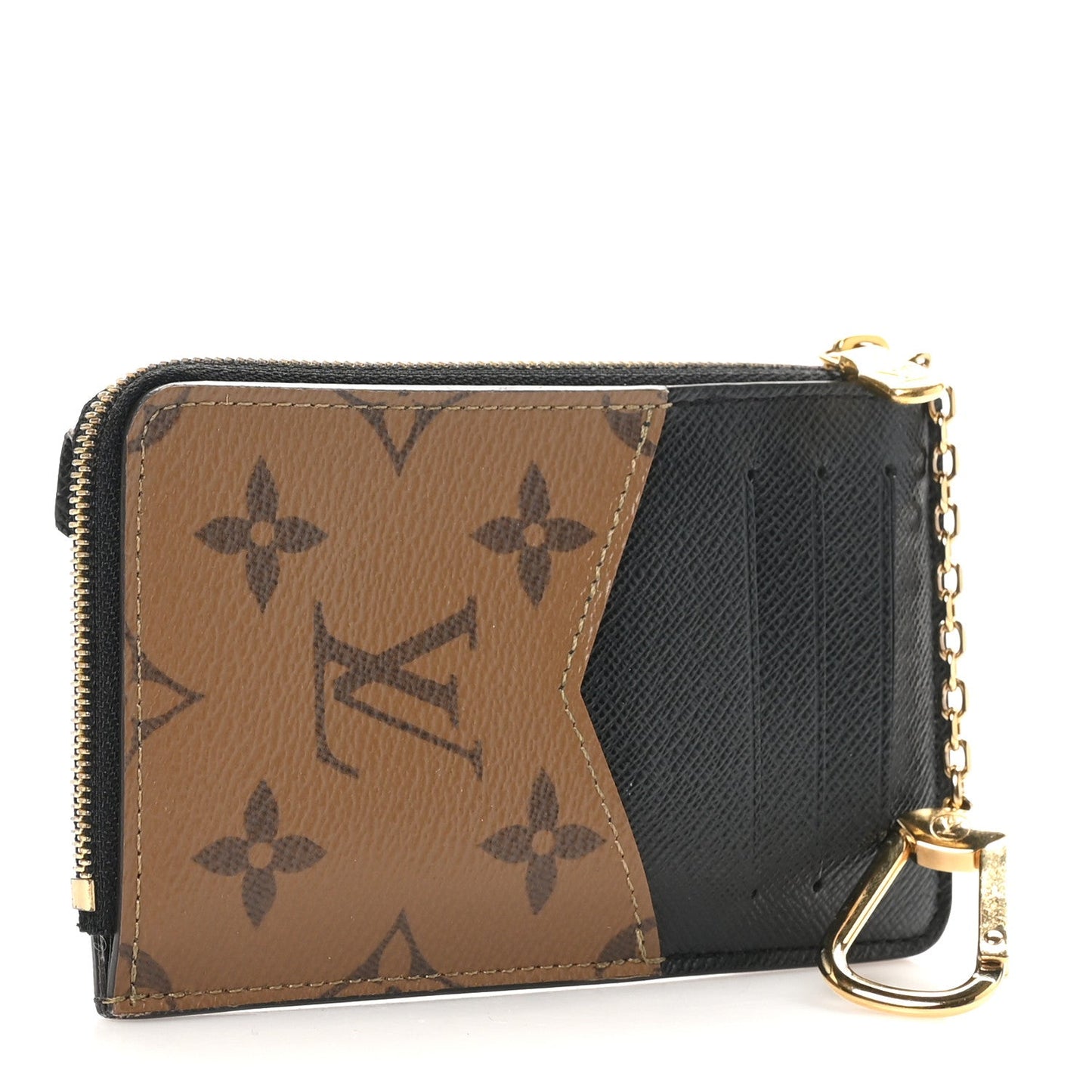 Louis Vuitton Reverse Monogram Recto Verso Card Holder Brown