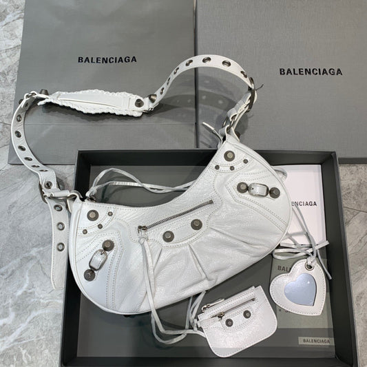 BLN-Ciaga Le Cagole XS Shoulder Bag In White, For Women,  Bags 13in/33cm