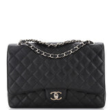 CHANEL Classic Double Flap Bag Quilted Caviar Maxi