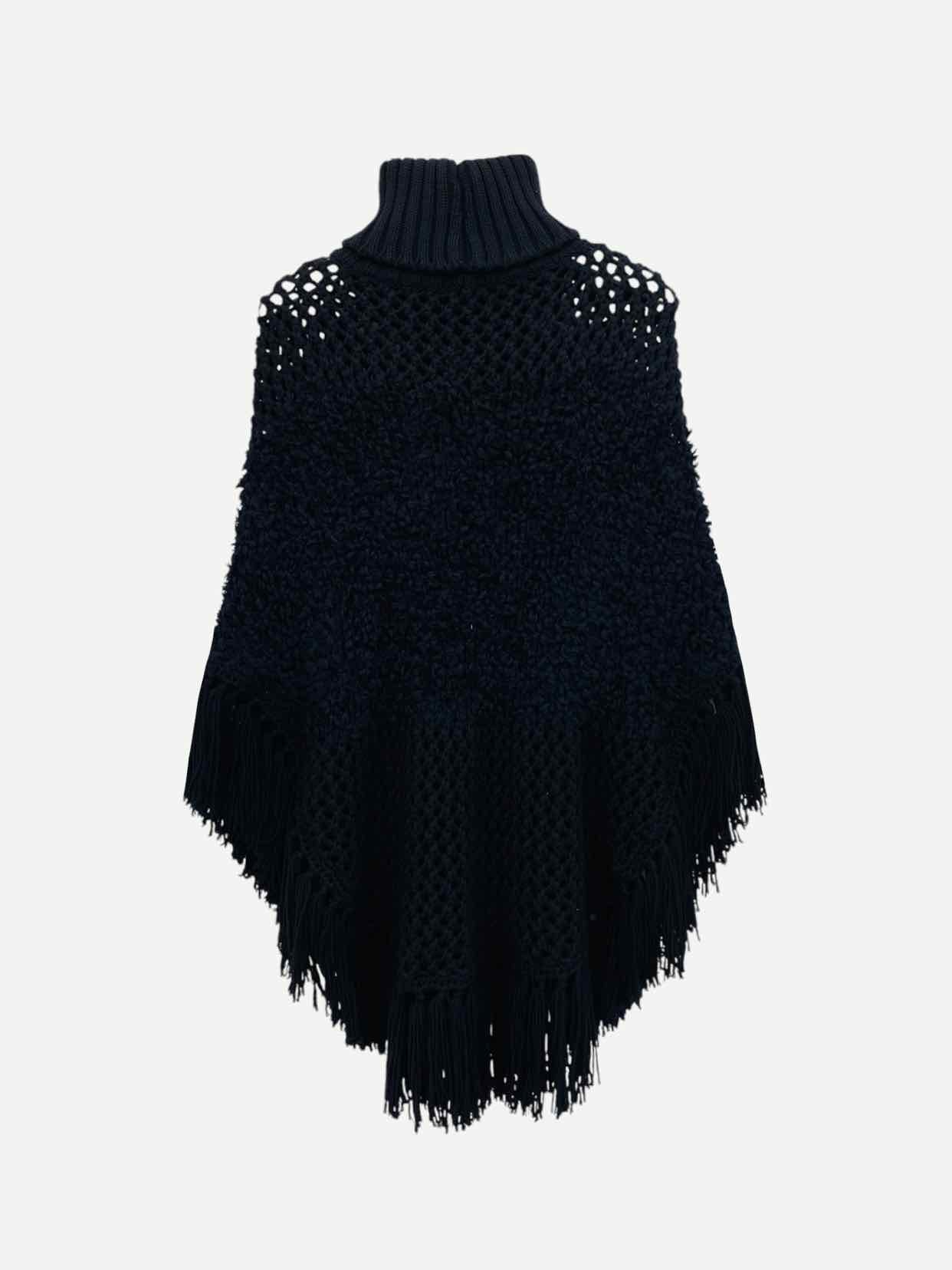 CHRISTIAN DIOR Knitted Black Size US 6 Coat