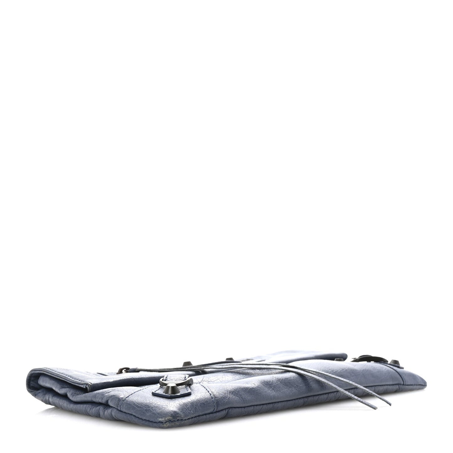 Balenciaga Agneau Classic Hardware Envelope Clutch Bleu Persan