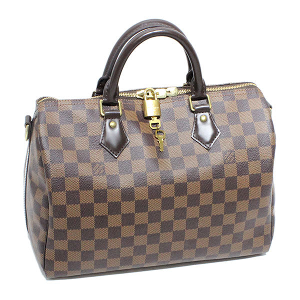 Louis Vuitton Damier Ebene Speedy Bandouliere Handbag