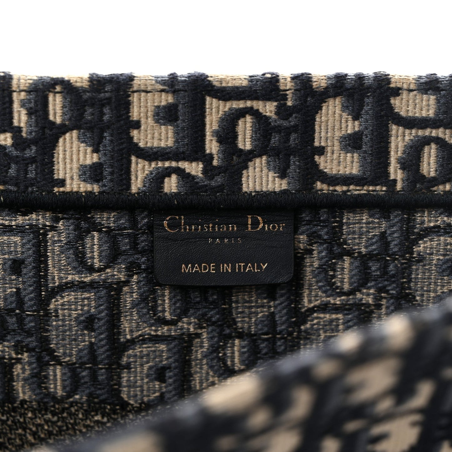 Christian Dior Oblique Medium Book Tote Blue Multicolor