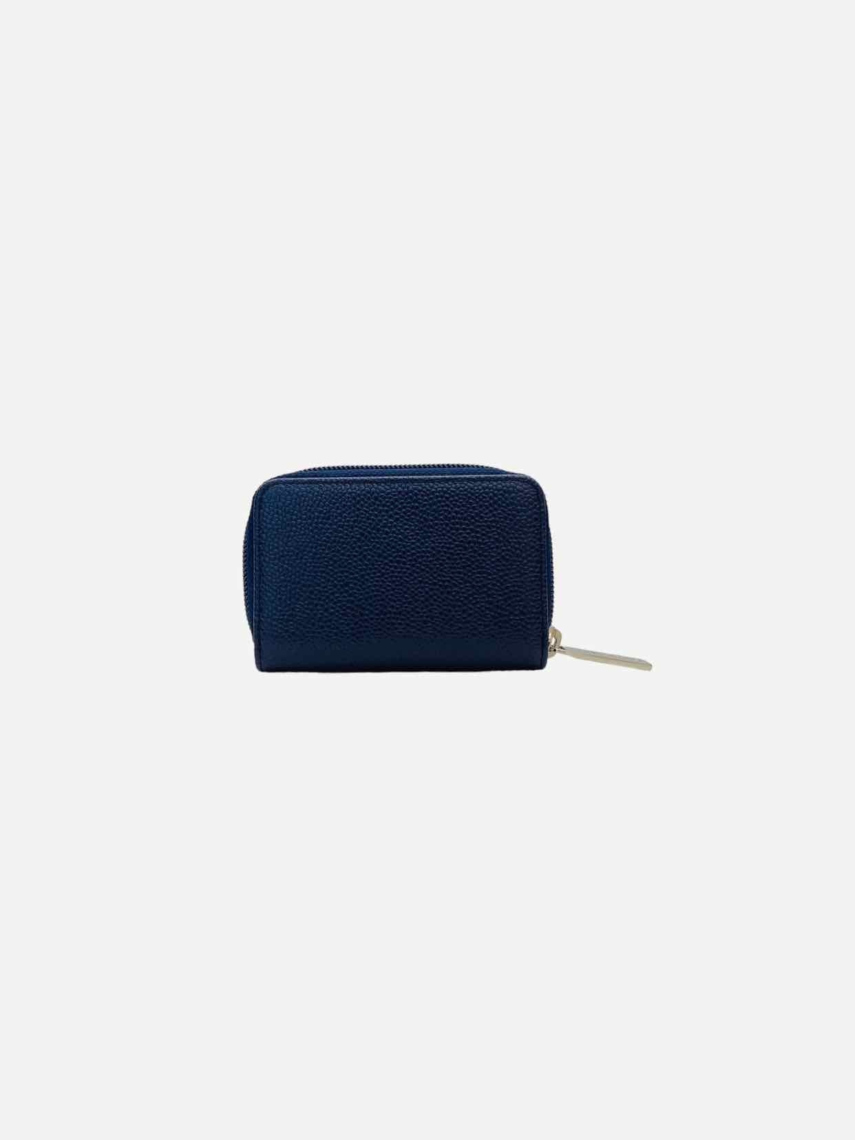 CHANEL CC Timeless Navy Blue Compact Wallet