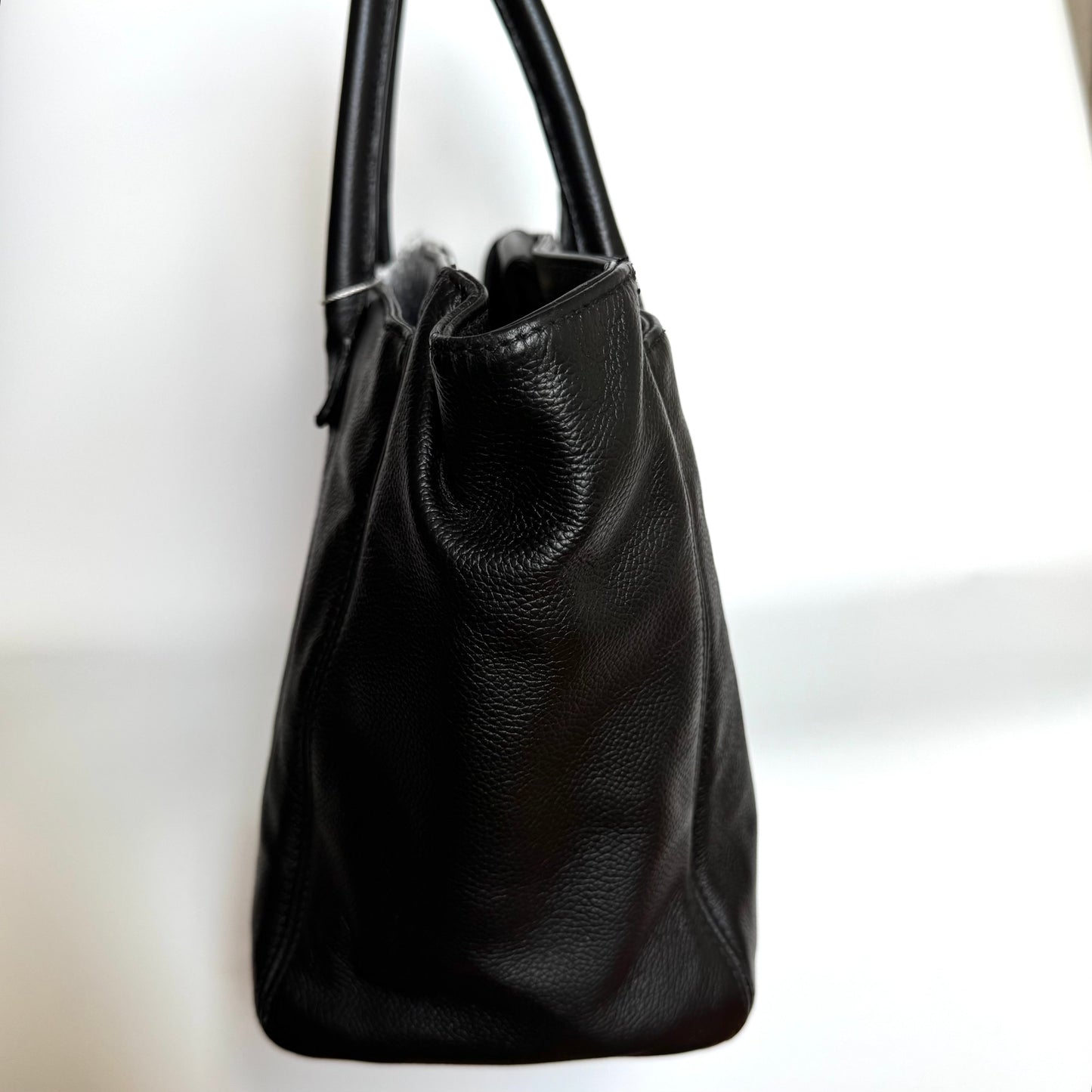 Chanel Cerf Executive Black Caviar Leather Handbag Gold Hardware