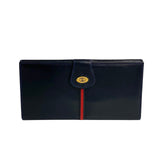 Gucci Leather GG Logo Bifold Wallet Navy
