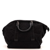 CHANEL Street Style Weekender Bag Quilted Canvas