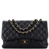 CHANEL   Classic Single Flap Bag Quilted Caviar Jumbo