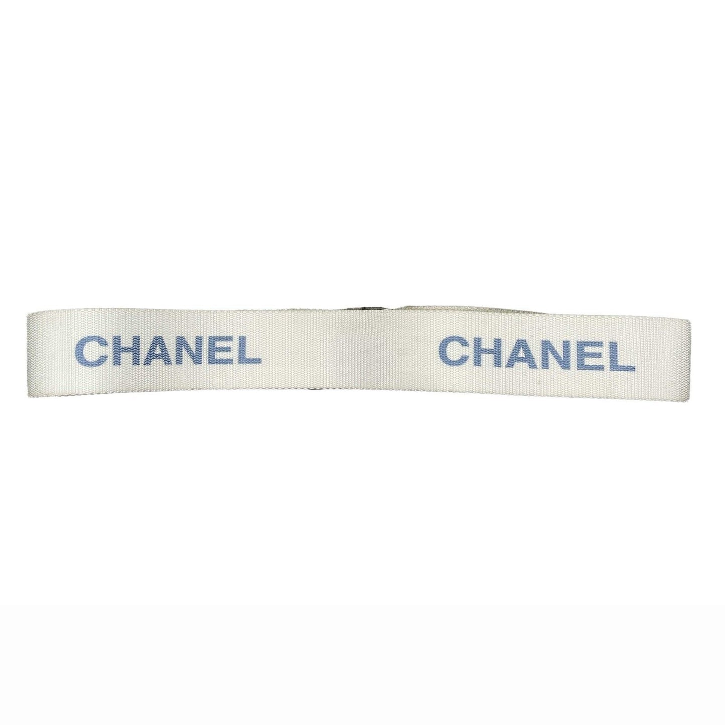 CHANEL -   99S 1999 Logo Adjustable Nylon Web - White - XS/S - Belt