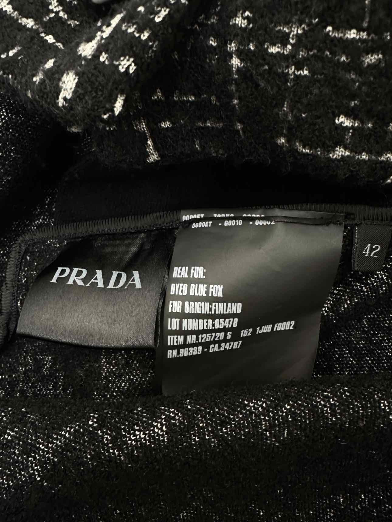PRADA Boucle Black & White Size US 6 Jacket