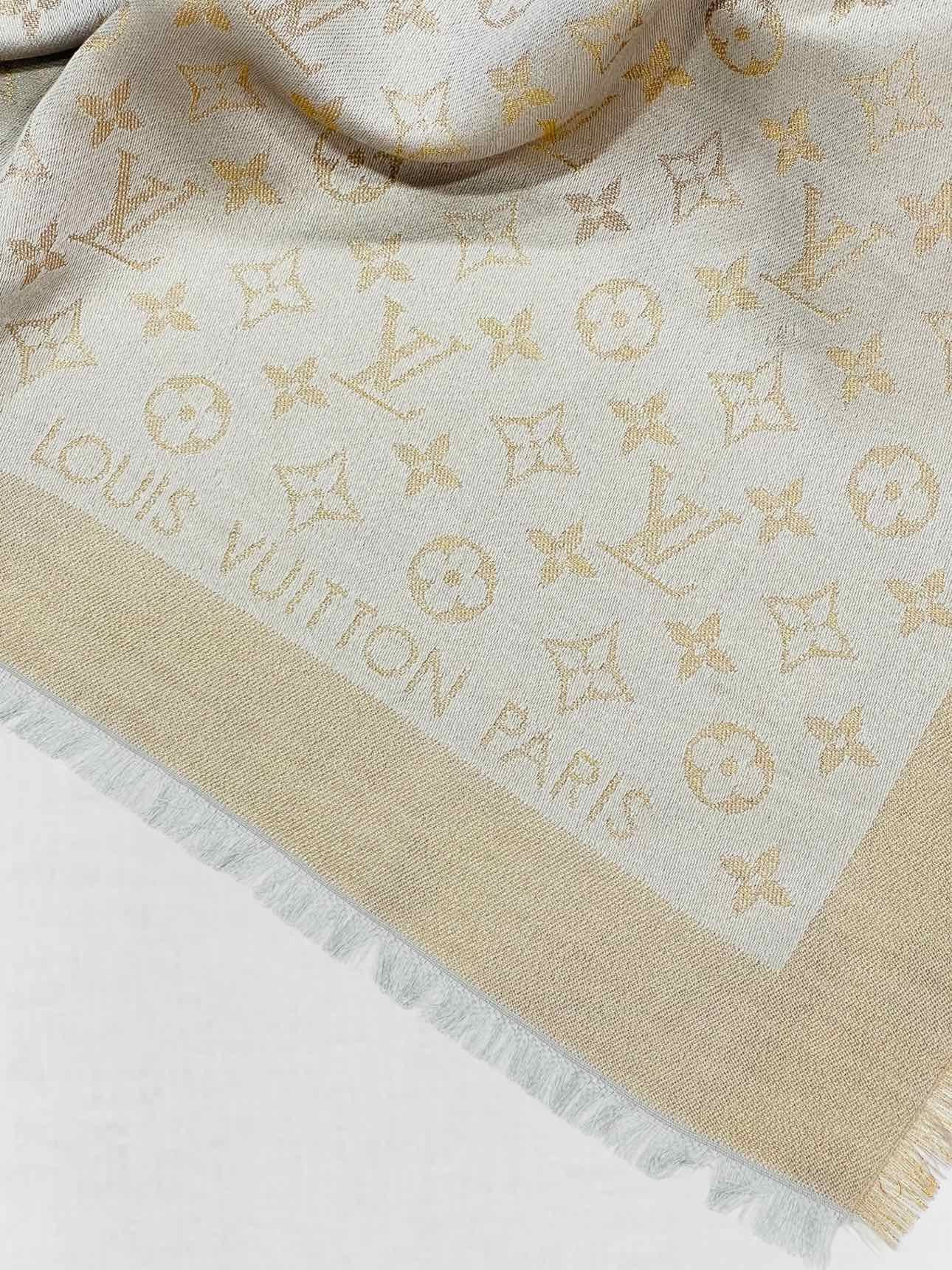 LOUIS VUITTON Silver & Gold Shawl