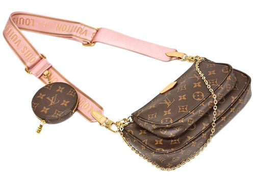 Louis Vuitton Monogram Multi Pochette Rose Claire Mini Coin Purse