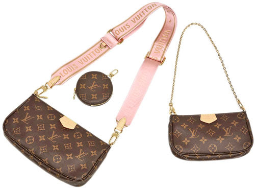 Louis Vuitton Monogram Multi Pochette Rose Claire Mini Coin Purse