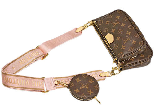 Louis Vuitton Monogram Multi Pochette Rose Claire Mini Coin Purse