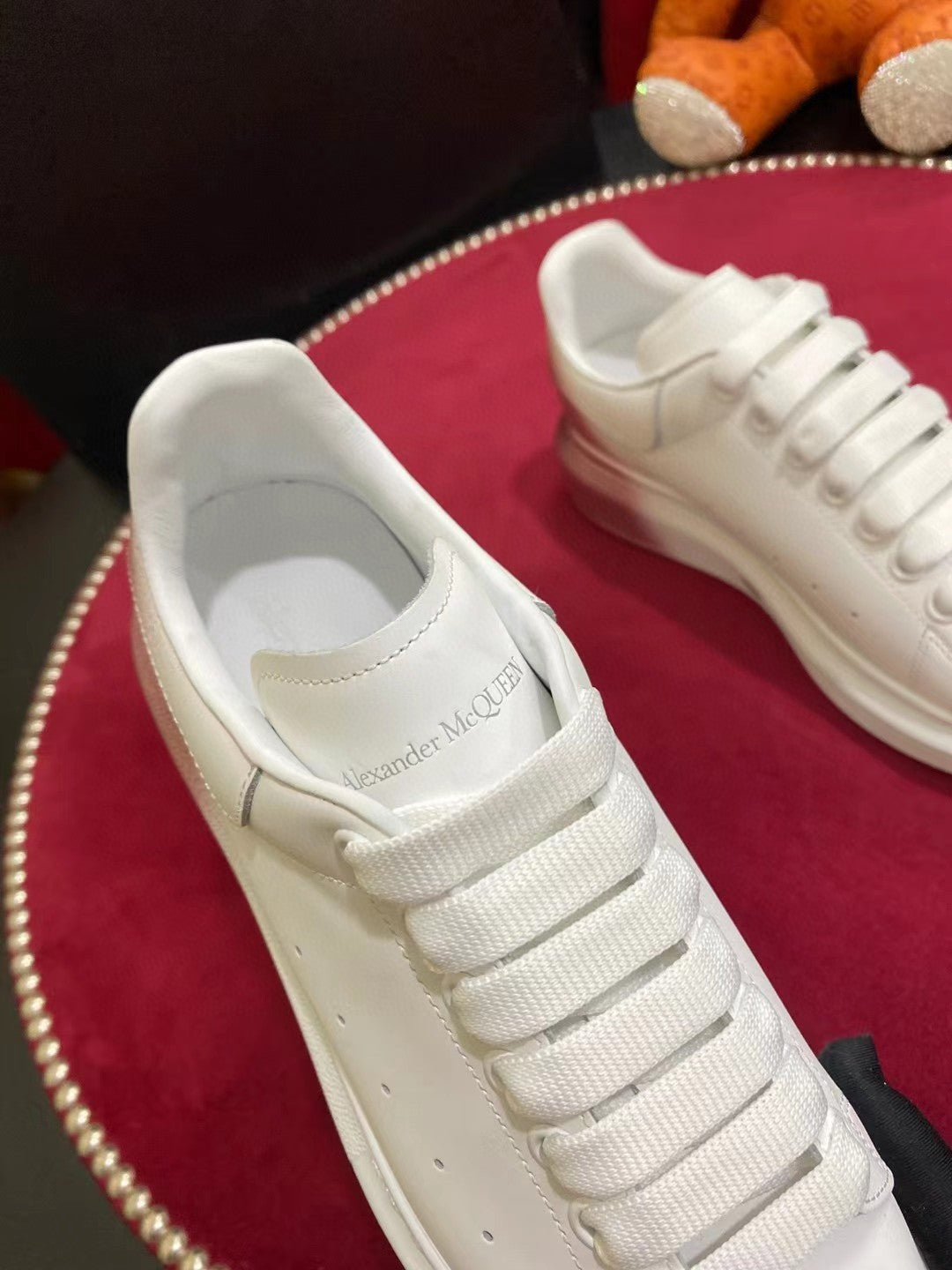 Alex - McQueen OTLM -sized Sneaker White/Red For Men